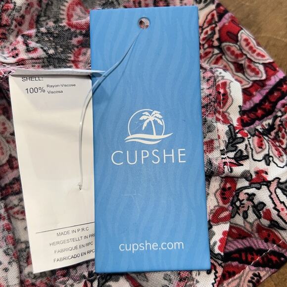 Woman’s Cupshe Boho Cinch Waist Mini Dress Size Large - Picture 7 of 8